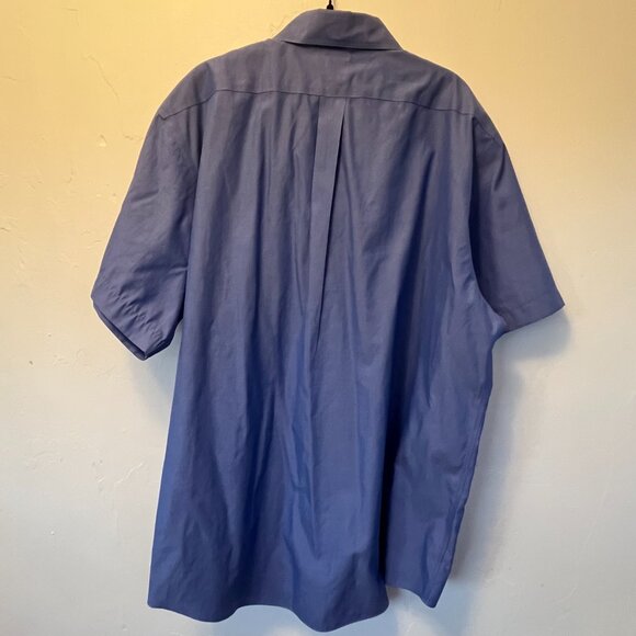 Brooks Brothers Classic Short Sleeved Blue Button Down 17.5 - 35 - Picture 3 of 3